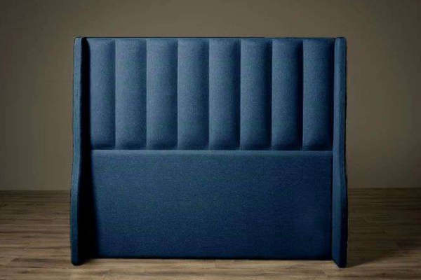 Tubes Winged Upholstered HeadBoard & Bed Set