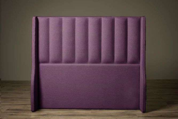 Tubes Winged Upholstered HeadBoard & Bed Set