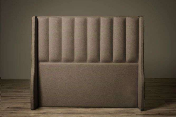 Tubes Winged Upholstered HeadBoard & Bed Set