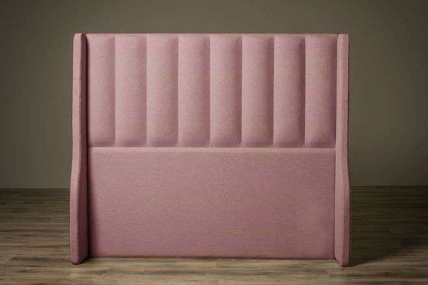 Tubes Winged Upholstered HeadBoard & Bed Set