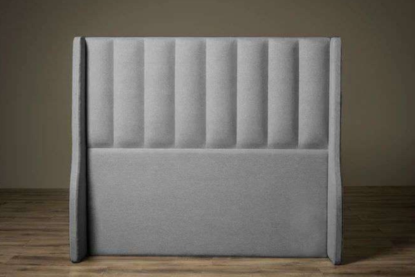Tubes Winged Upholstered HeadBoard & Bed Set