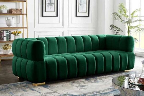 Gwen Navy Sofa - Homestead Trading LLC.-Sofa