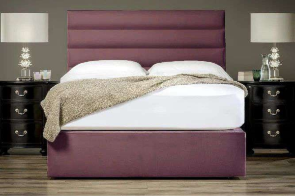 Tubes Upholstered HeadBoard & Bed Set