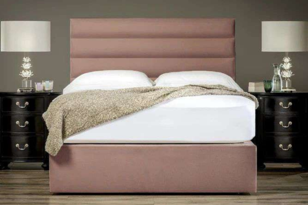 Tubes Upholstered HeadBoard & Bed Set